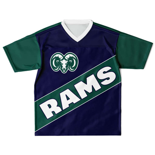 Cypress Ridge Rams football jersey laying flat - front 