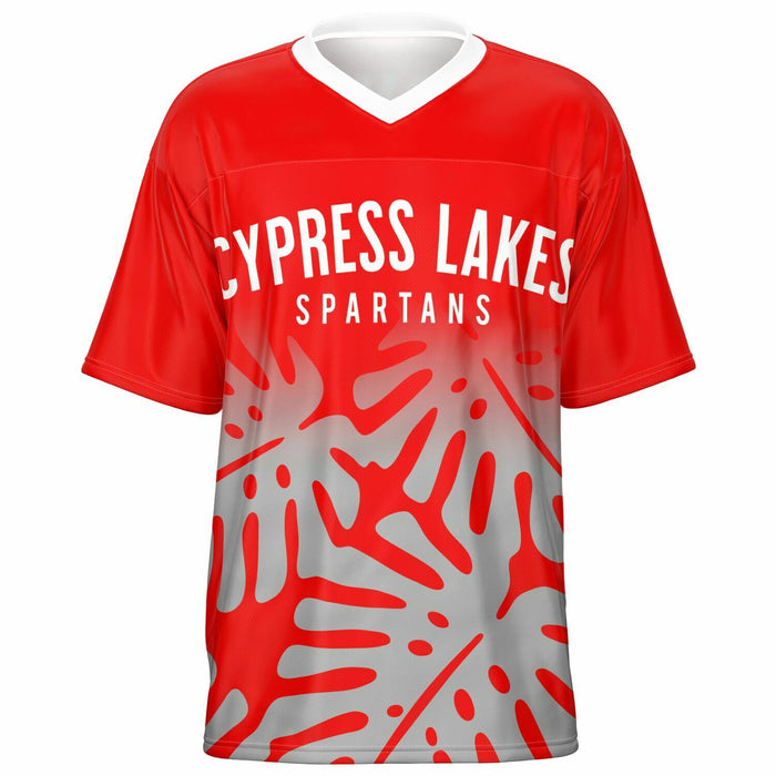 Cypress Lakes Spartans football jersey -  ghost view - front