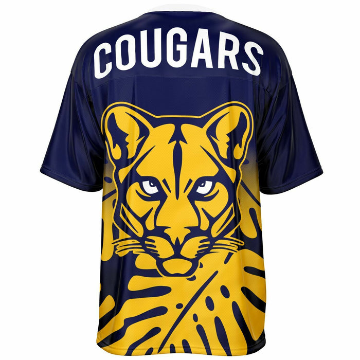 Nimitz Cougars High School football jersey -  ghost view - back