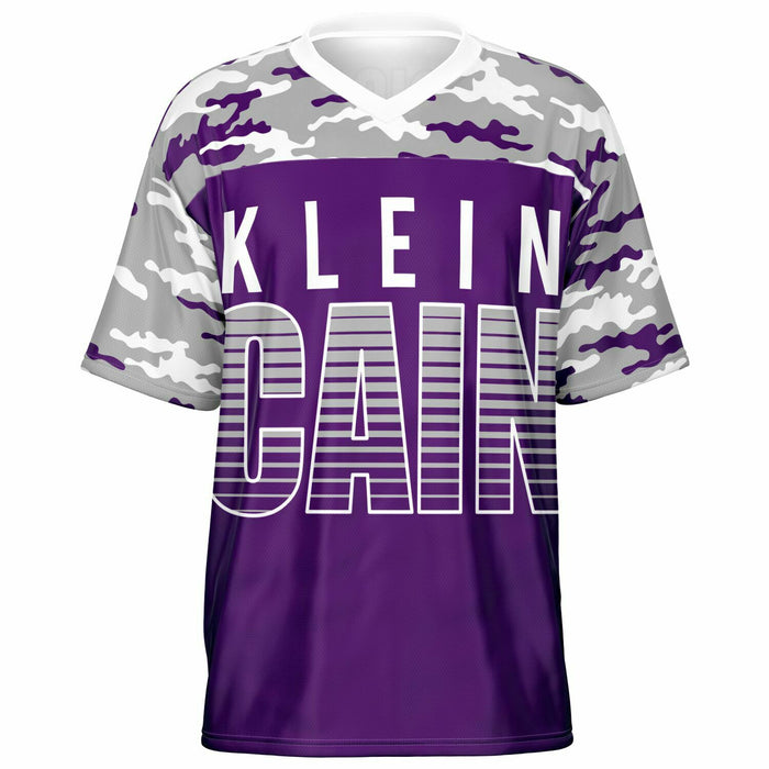 Klein Cain Hurricanes football jersey -  ghost view - front