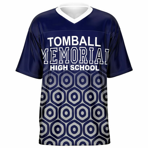 Tomball Memorial Wildcats High School football jersey -  ghost view - front