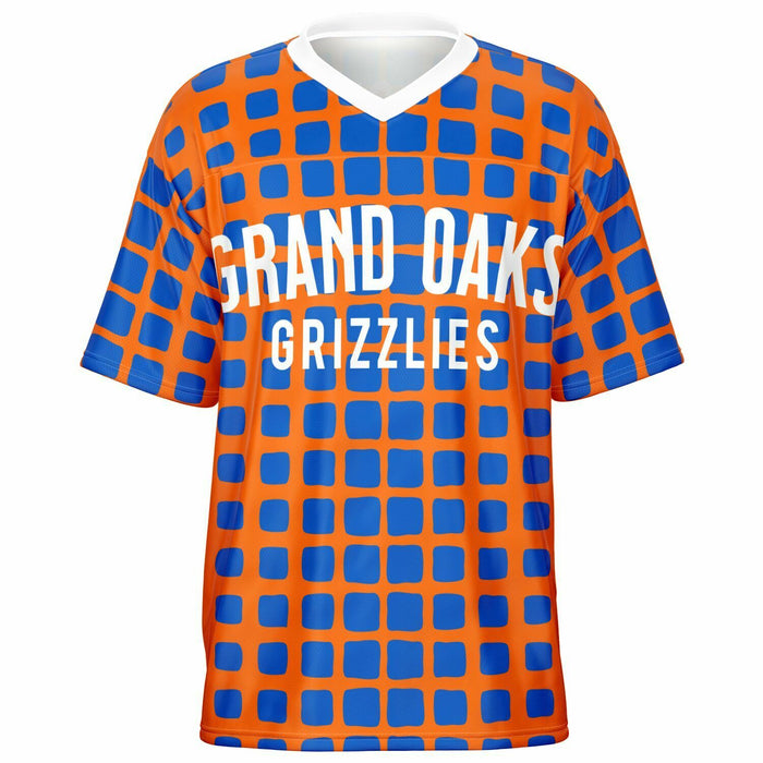 Grand Oaks Grizzlies football jersey -  ghost view - front