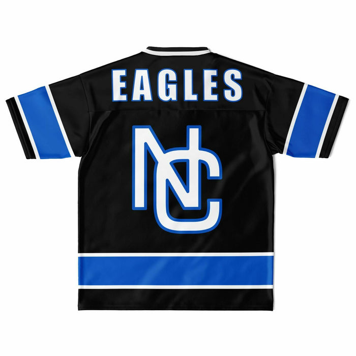 New Caney Eagles football jersey laying flat - back 13