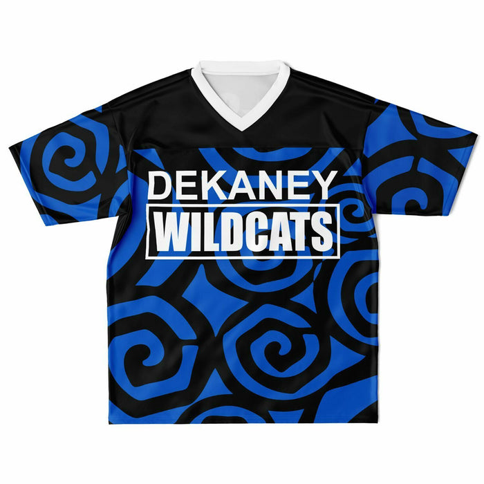 Dekaney Wildcats football jersey laying flat - front 