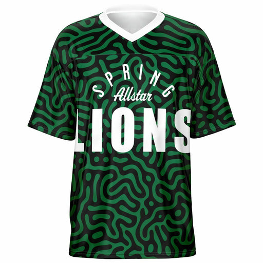 Spring Lions High School football jersey -  ghost view - front