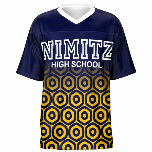 Nimitz Cougars High School football jersey -  ghost view - front