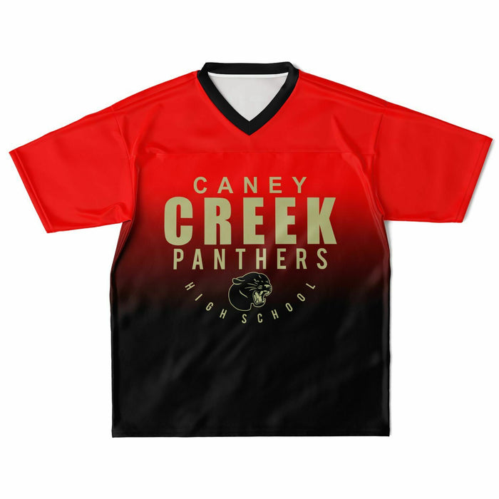 Caney Creek Panthers football jersey laying flat - front  05