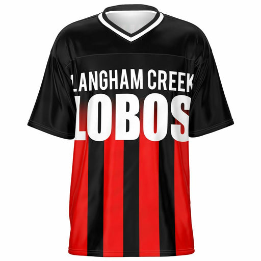 Langham Creek Lobos football jersey -  ghost view - front