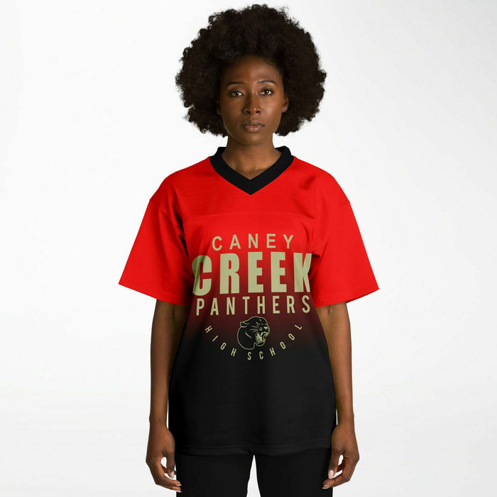 Black woman wearing Caney Creek Panthers football Jersey 05