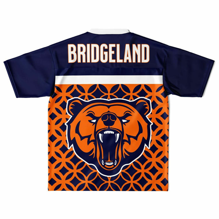 Bridgeland Bears football jersey laying flat - back