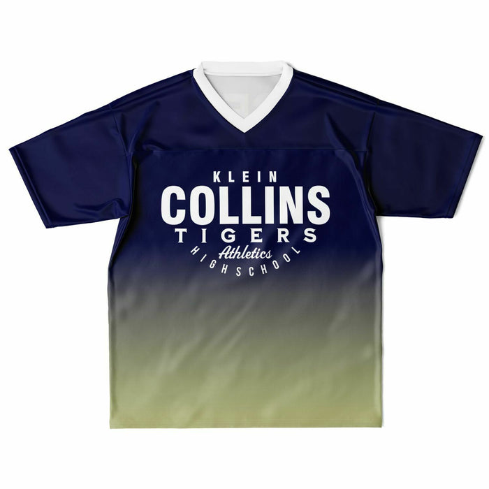 Klein Collins Tigers football jersey laying flat - front  05