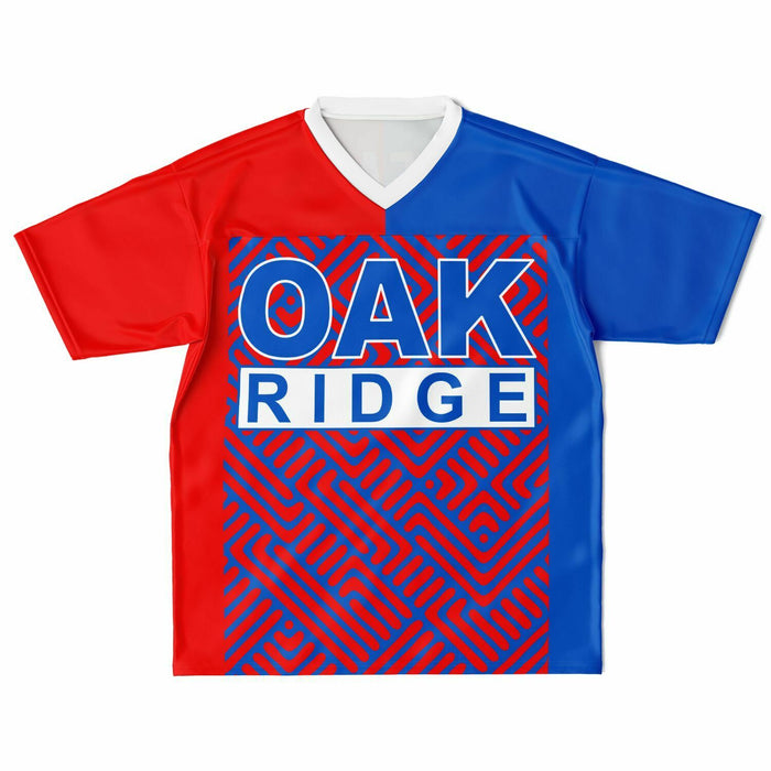 Oak Ridge War Eagles High School football jersey laying flat - front 