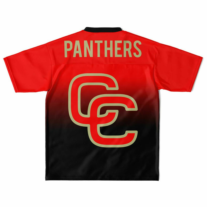 Caney Creek Panthers football jersey laying flat - back 05