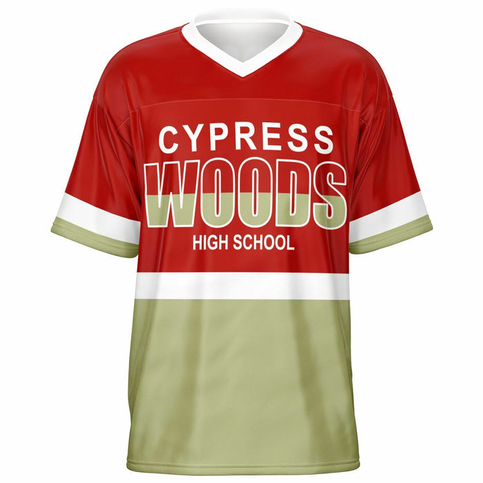 Cypress Woods Wildcats football jersey -  ghost view - front 10