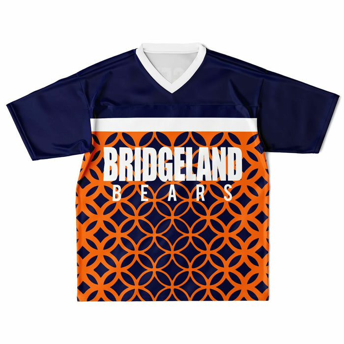 Bridgeland Bears football jersey laying flat - front 