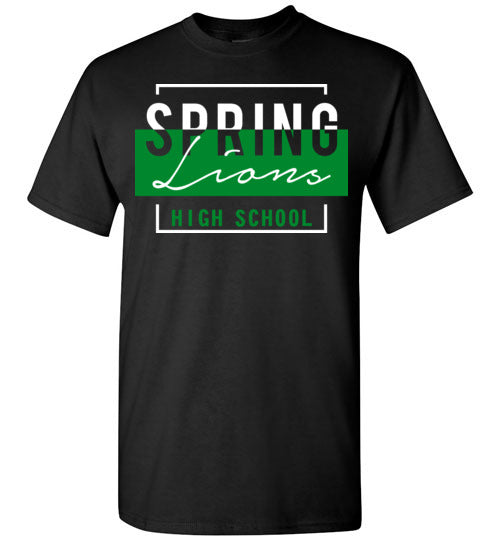 Spring High School Lions Black Unisex T-shirt 05
