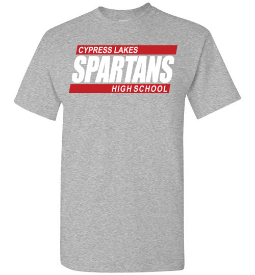 Cypress Lakes High School Spartans Sports Grey Unisex T-shirt 48