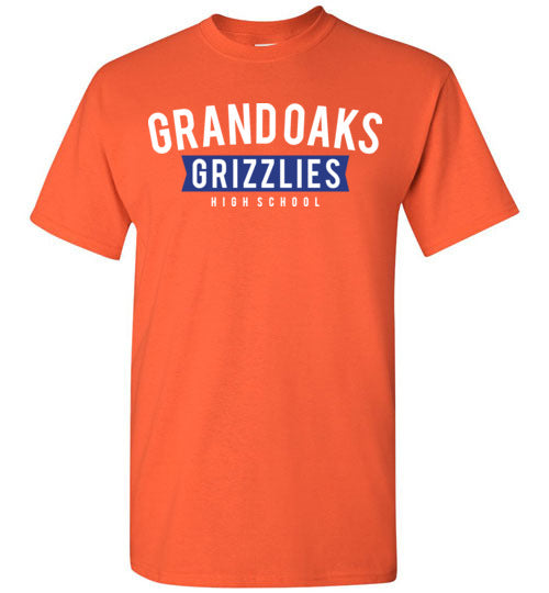 Grand Oaks High School Grizzlies Orange Unisex T-shirt 21