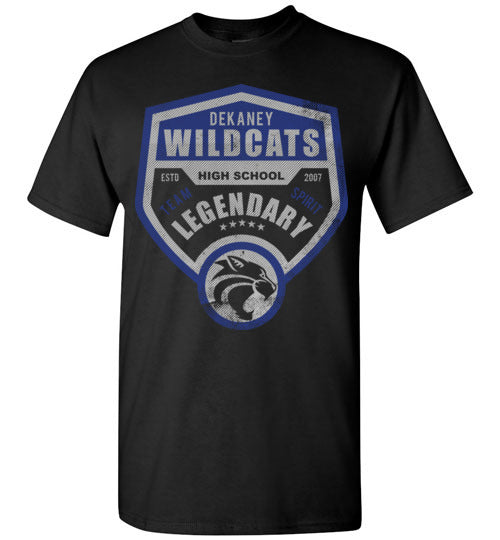 Dekaney High School Wildcats Black  Unisex T-shirt 14