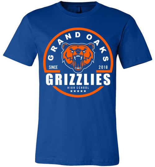 Grand Oaks Grizzlies Premium Royal T-shirt - Design 04