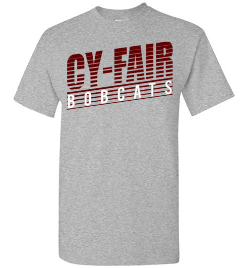 Cy-Fair High School Bobcats Sports Grey Unisex T-shirt 32