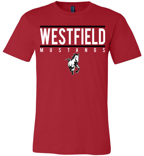 Westfield Mustangs Premium Red T-shirt - Design 07