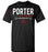 Porter High School Spartans Black Unisex T-shirt 03