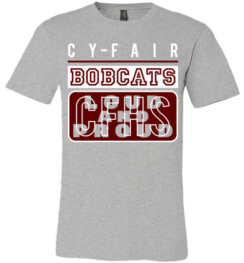 Cy-Fair Bobcats Premium Heather T-shirt - Design 86