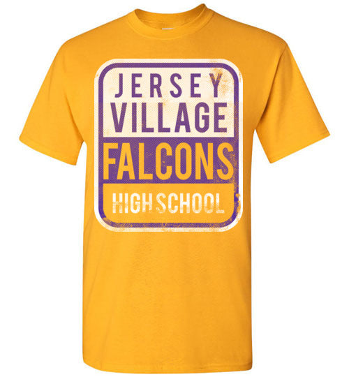 Jersey Village High School Falcons Gold Unisex T-shirt 01