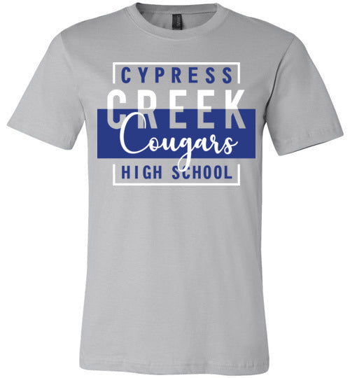 Cypress Creek Cougars Premium Silver T-shirt - Design 05