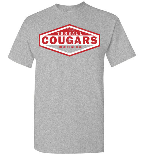 Tomball High School Cougars Sports Grey Unisex T-shirt 09