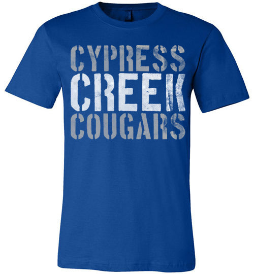 Cypress Creek Cougars Premium Royal T-shirt - Design 17