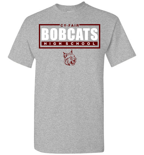 Cy-Fair High School Bobcats Sports Grey Unisex T-shirt 49