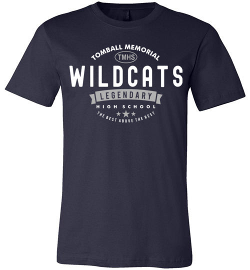 Tomball Memorial Wildcats Premium Navy T-shirt - Design 44