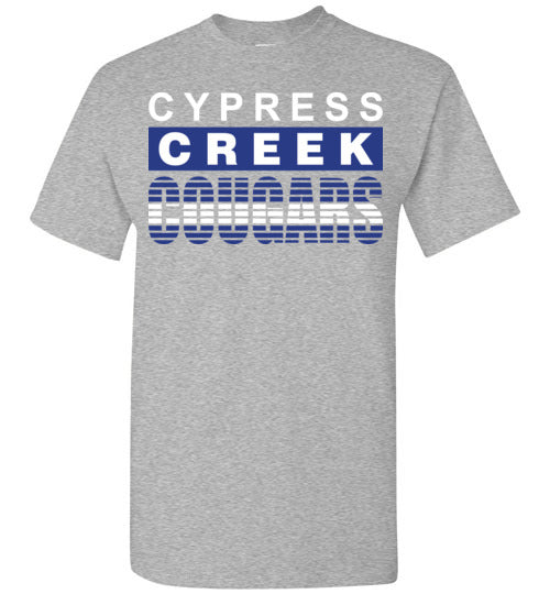 Cypress Creek High School Cougars Sports Grey Unisex T-shirt 35