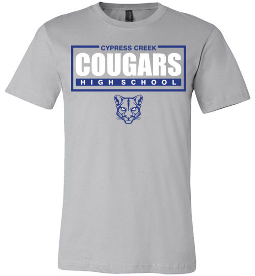 Cypress Creek Cougars Premium Silver T-shirt - Design 49