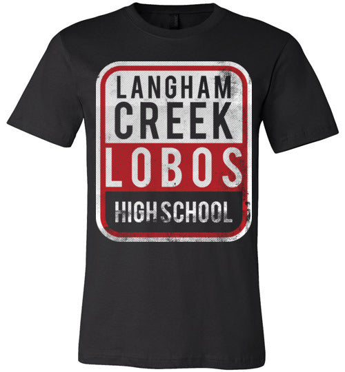 Langham Creek Lobos Premium Black T-shirt - Design 01