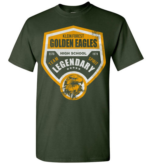 Klein Forest High School Golden Eagles Forest Green Unisex T-shirt 14