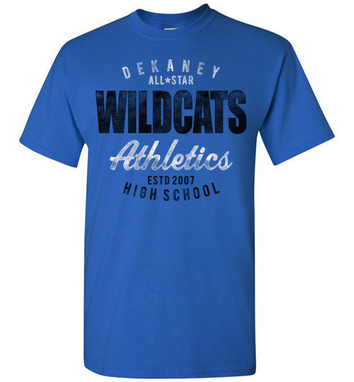 Dekaney High School Wildcats Royal Blue Unisex T-shirt 34