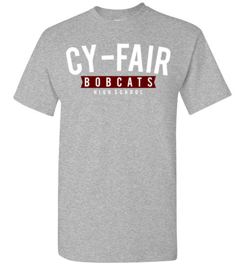 Cy-Fair High School Bobcats Sports Grey Unisex T-shirt 21