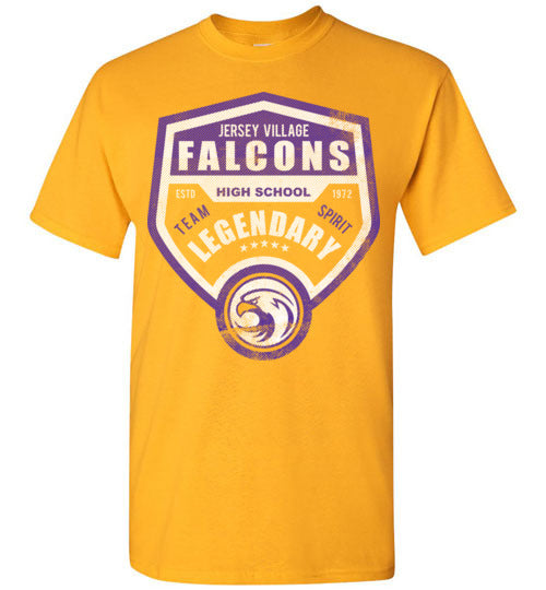 Jersey Village High School Falcons Gold Unisex T-shirt 14