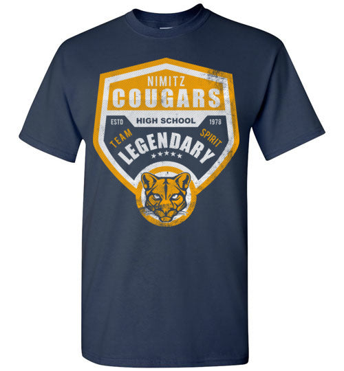 Nimitz High School Cougars Navy Unisex T-shirt 14