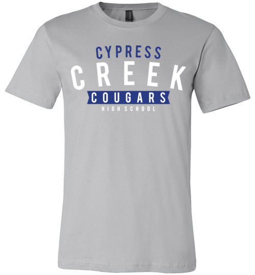 Cypress Creek Cougars Premium Silver T-shirt - Design 21