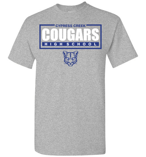 Cypress Creek High School Cougars Sports Grey Unisex T-shirt 49
