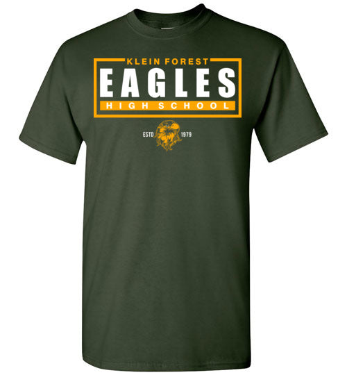 Klein Forest High School Golden Eagles Forest Green Unisex T-shirt 49