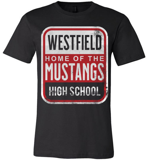 Westfield Mustangs Premium Black T-shirt - Design 01