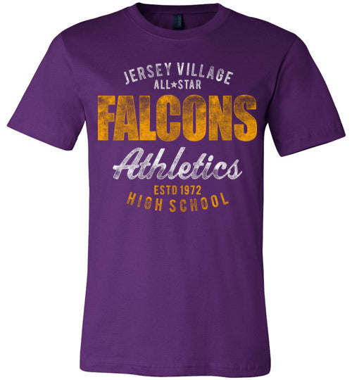 Jersey Village Falcons Premium Purple T-shirt - Design 34