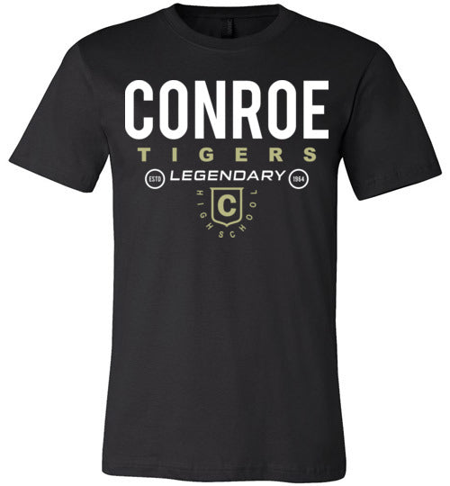 Conroe Tigers Premium Black T-shirt - Design 03