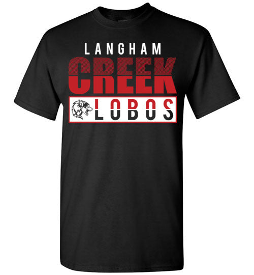 Langham Creek High School Lobos Black Unisex T-shirt 31