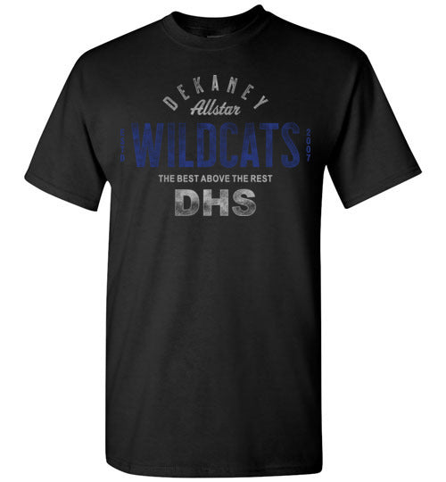 Dekaney High School Wildcats Black  Unisex T-shirt 40